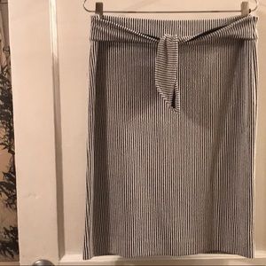 Ann Taylor black and white striped skirt